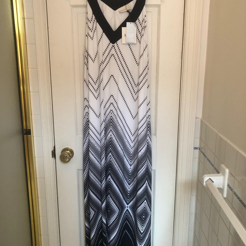 Long Black and White Dress from Chico’s, Size 3